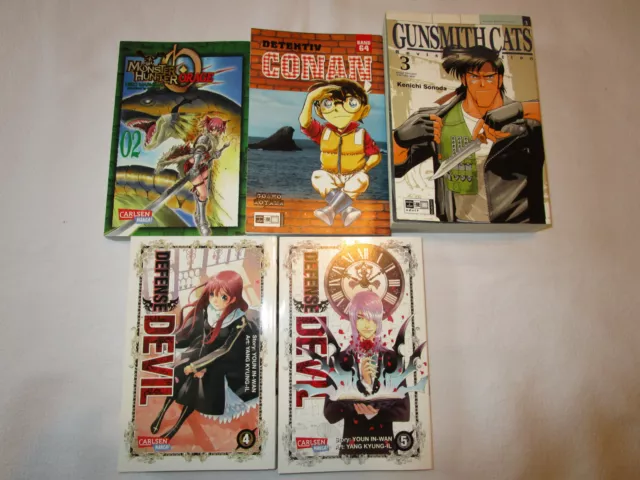 5 x Manga Anime Sammlung Konvolut Bücher Defense Devil, gunsmith cats, u.a