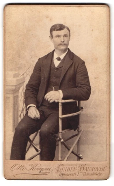 Fotografie Otto Kamm, Linden-Hannover, Deisterstrasse 1, Portrait junger Herr i