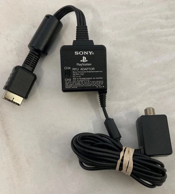 SONY PLAYSTATION RFU Adapter Coax Cable SCPH1121 Genuine PS1 PS2 PS3