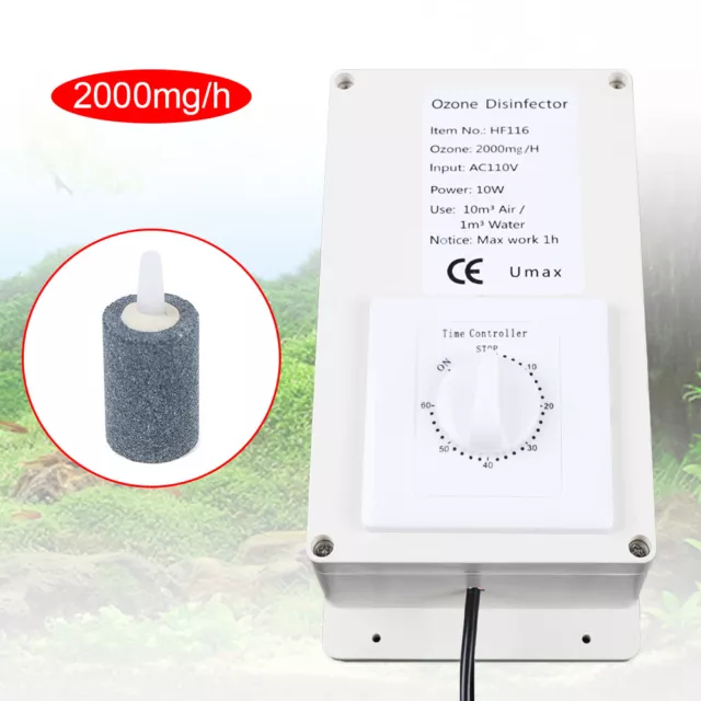 2000 mg/h Portable Ozone Generator Fruit & Vegetable Ozone Disinfection Machine