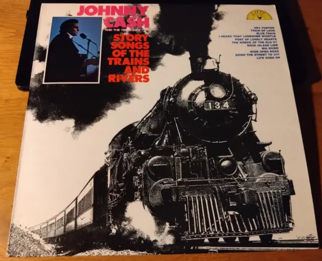 Johnny Cash - Story Songs Of The Trains & Rivers: Vinyl LP. Sun, UK. 1969. NM