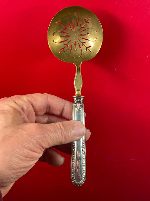 CUILLÈRE À GLACE, Puiforcat, argent massif & vermeil, Modèle Suffren