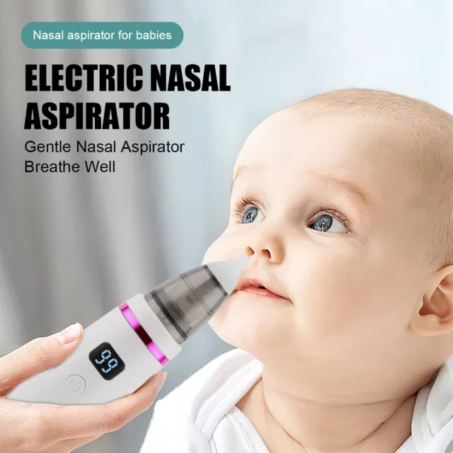 Baby Nasal Aspirator Rechargeable Electric Safe Hygienic Nose Cleaner For Infant 3