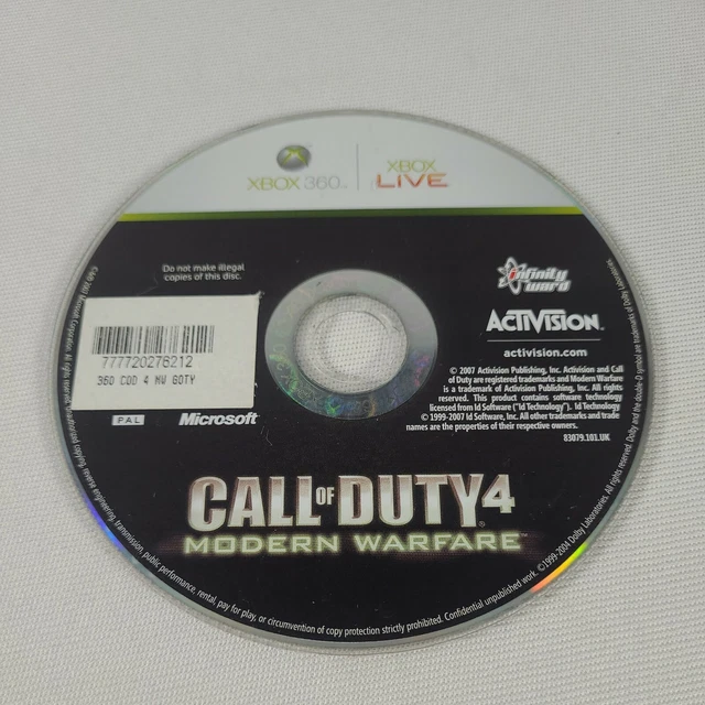 *Disc Only* Call of Duty 4 Modern Warfare Xbox 360 Action Shooter Video Game PAL