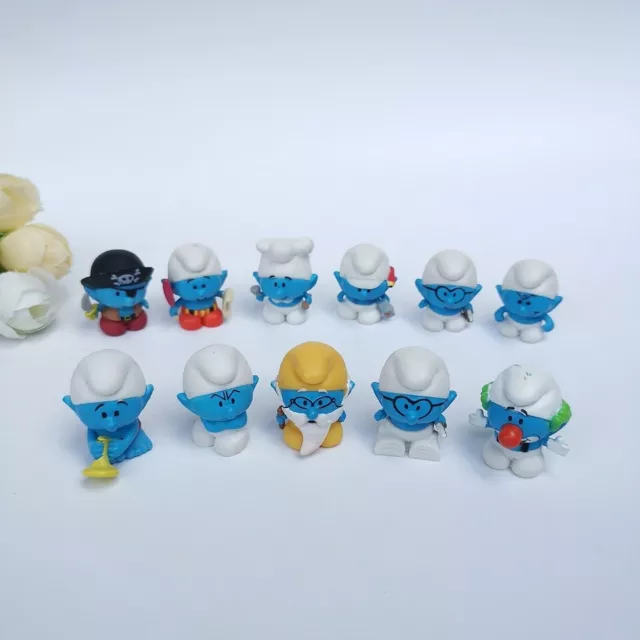 The Smurfs Figures Toys Mini Cake Toppers Cup Cake Decoration Collectables NEW