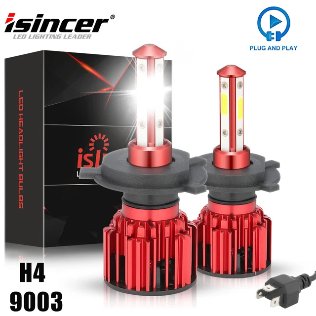 2x 9003/H4 LED Headlight Bulbs Conversion Kit High/Low Beam 6500K Bright White