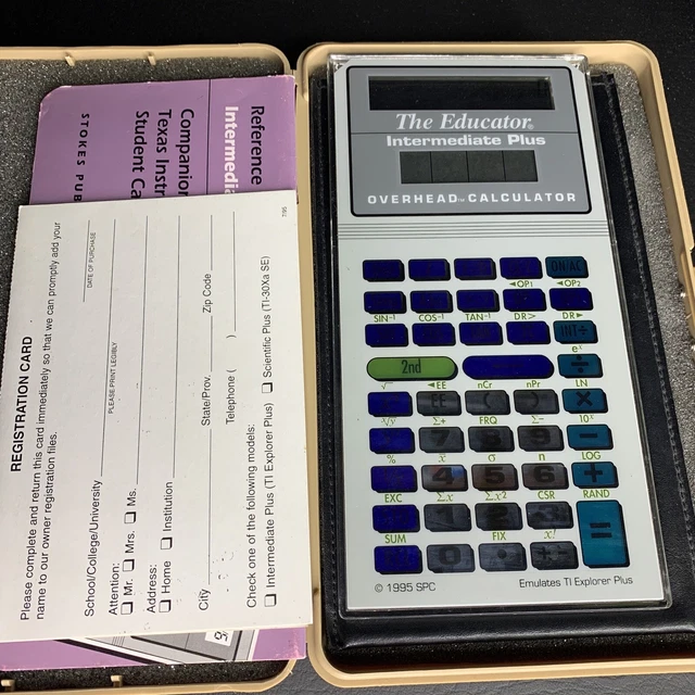 VINTAGE THE EDUCATOR Scientific Calculator for Overhead Projector
