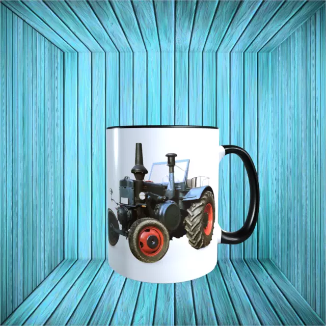 (10 03) Kaffeetasse Zaubertasse Traktor Oldtimer Bulldog Inkl. Name / Text