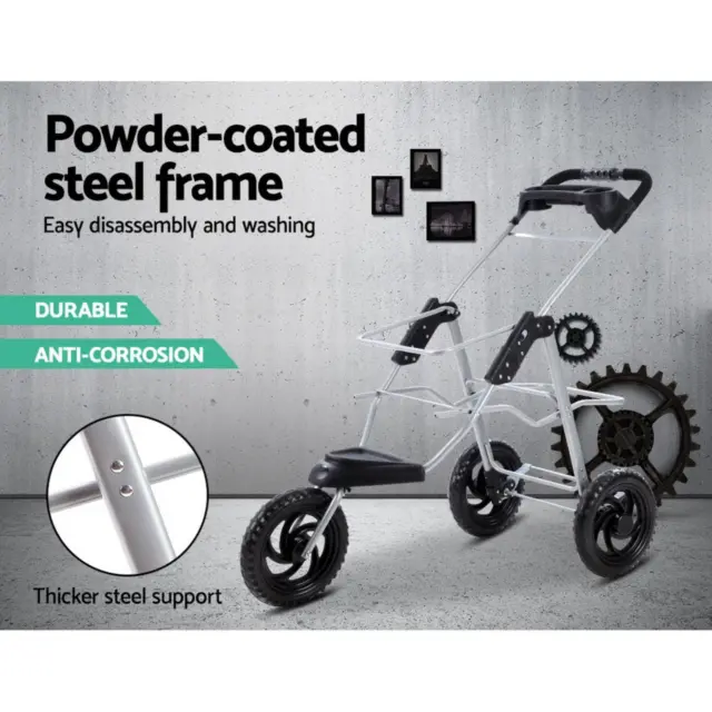 iPet i.Pet Pet Stroller Dog Carrier Foldable Pram Large Black Wheel Travel NEW 3