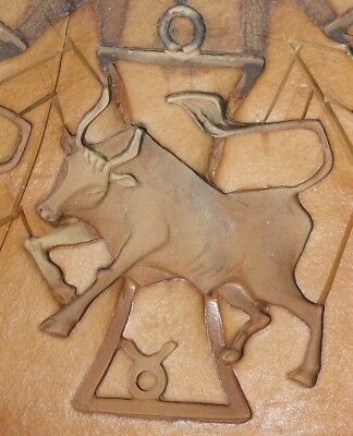 9” Rubber Spin Casting Mold Horoscope Zodiac Sign Taurus Aries Bull Ram Pendants