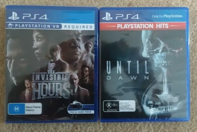 New The Invisible Hours & Until Dawn Playstation 4 PS4 Games