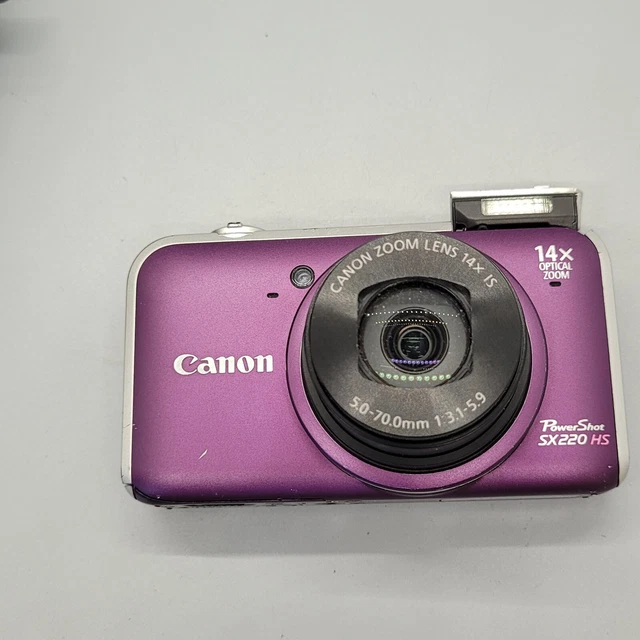 Canon PowerShot SX220 HS 12,1 megapixel fotocamera digitale compatta viola testata 11