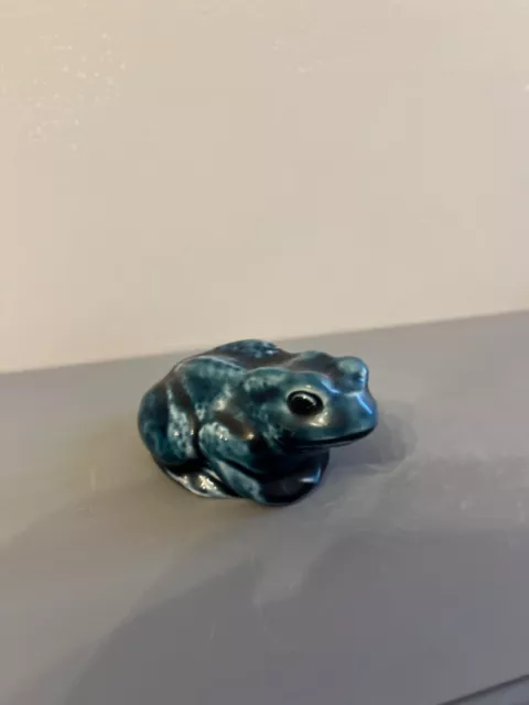 vintage poole pottery blue frog