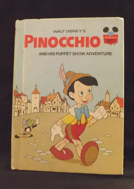 1973 Pinocchio Walt Disney Book Random House Book Club  Edition Hard Cover