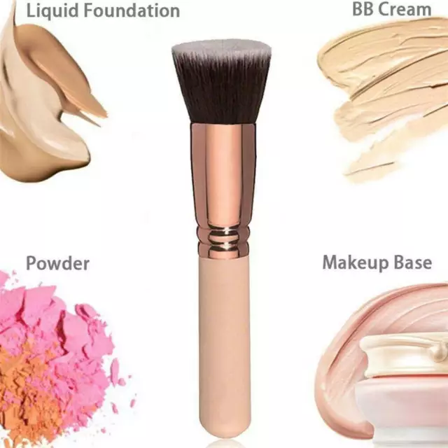 Flat-Top-Kabuki-Foundation-Brush-Liquid-Powder-Blusher-Buffing-Makeup-Brush-Tool