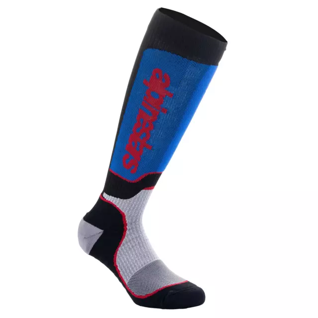 Alpinestars MX Plus Calze da motocross - Nero/Bianco/Blu reale