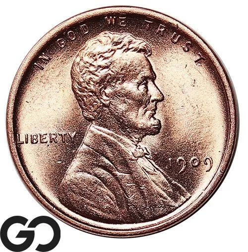 1909 VDB Lincoln Cent Wheat Penny, RED, Solid Gem BU++ RD ** Free Shipping!