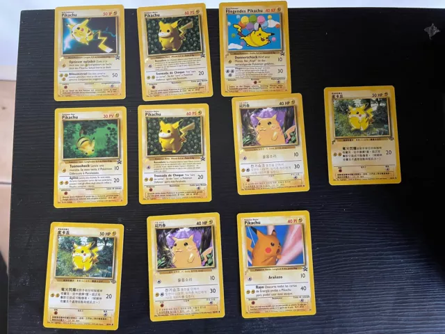 Pokemon WOTC - Pikachu World Collection Cards Almost Set Complete Extras.