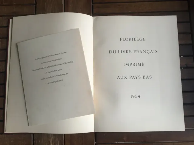 ‎Florilège du livre français imprimé aux Pays-Bas - 1954 - Reliure -