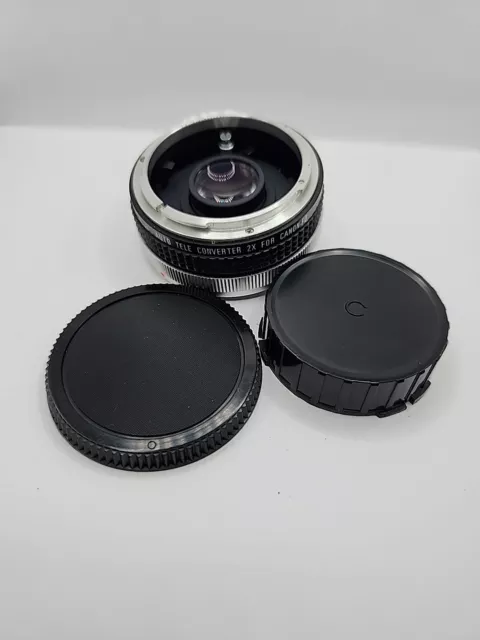 Canon-FD Mount DeJUR Auto Tele Converter 2X Lens w/ Lens Cap & Case