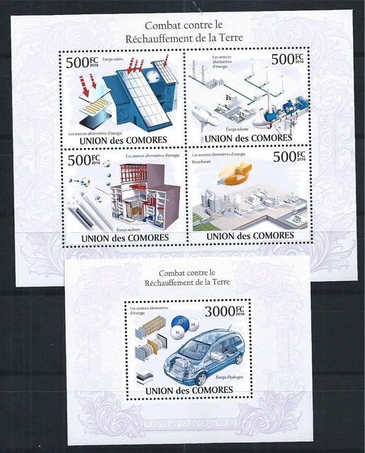 Comores Comoros 2010 Block Mini Sheet Set Energy Extraction Energy