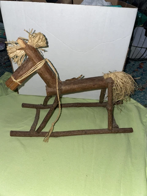 Vintage Wooden Handmade Rocking Horse Decorative