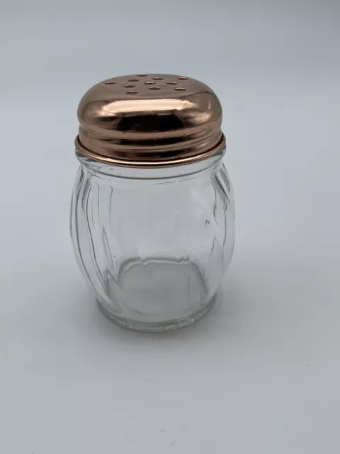 Collectable Glass Shaker Jar with Copper Top - Made in USA