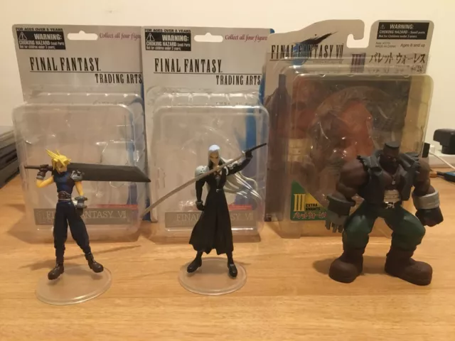 Final Fantasy VII Action Figure Lot Cloud Strife Sephiroth Barret Wallace