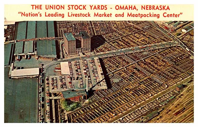 Postcard AERIAL VIEW SCENE Omaha Nebraska NE AQ4950