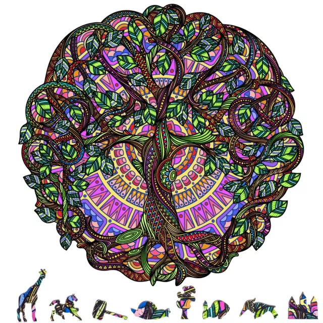 Wooden Jigsaw Puzzle for Adults by ZenChalet - 200 Pieces - Tree of Life