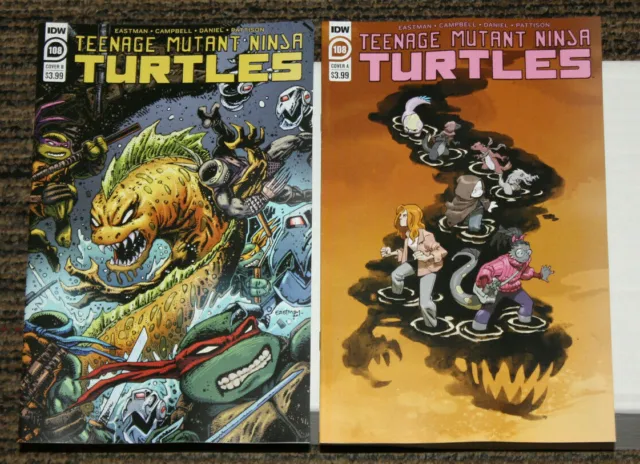 IDW Teenage Mutant Ninja Turtles #108 TWO COVER SET - A & B - 1st new Villain!