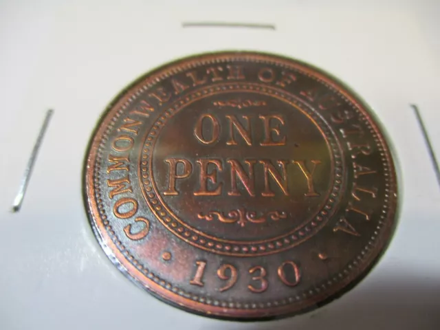 Australian  1930  Penny Coin  UN Circulated