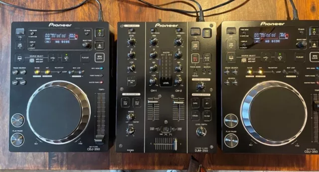 Pioneer DJ Set, 1x Pioneer DJM 350 und 2x Pioneer CDJ 350