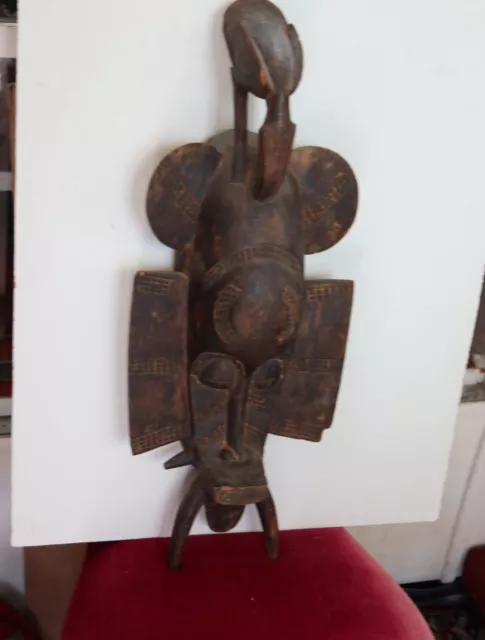 Historische Holzmaske, Afrika, 58 cm