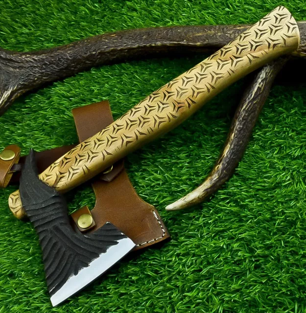 CUSTOM Handmade Carbon Steel Viking TOMAHAWK , HATCHET, AXE , INTEGRAL AXE, 5102