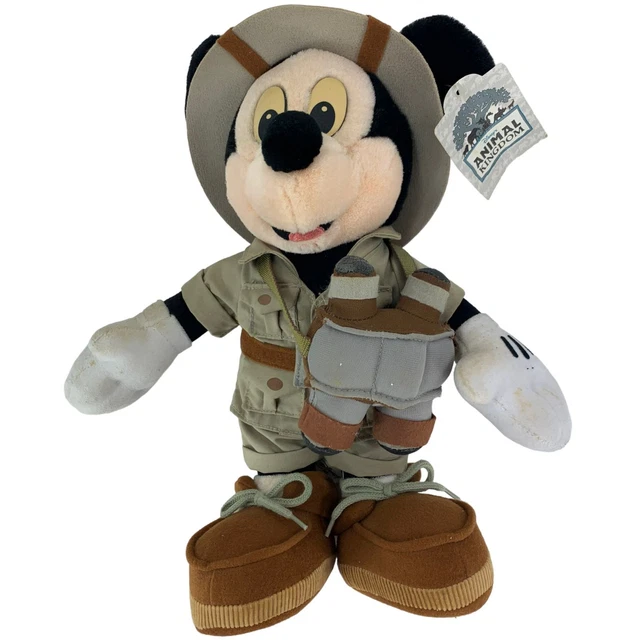 VINTAGE ANIMAL KINGDOM Disney Mickey Mouse Safari Plush Collectable Toy