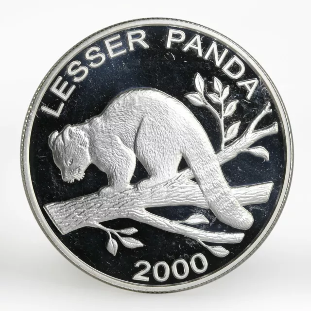 Laos 500 kip Lesser Panda proof silver coin 2000 3