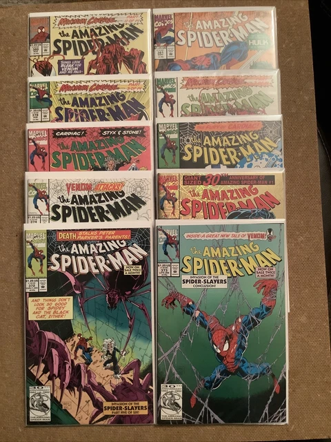 AMAZING SPIDER-MAN (Marvel 1993) HIGH GRADE CONSECUTIVE Lot of 10 #372-381 VF/NM