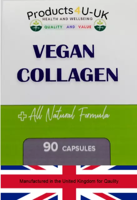 PURE Vegan Collagen Capsules Tablets Essential Vitamins for Hair & Skin Joints