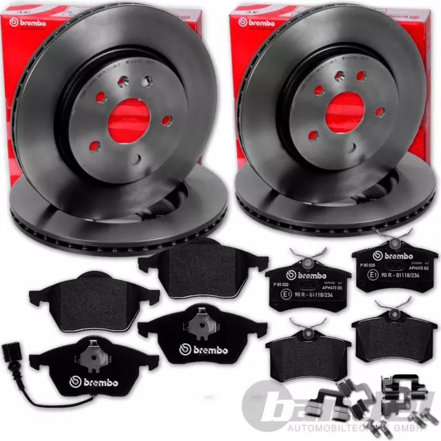 brembo BREMSSCHEIBEN + BELÄGE VORNE+HINTEN für AUDI TT S3 VW GOLF 4 LEON OCTAVIA