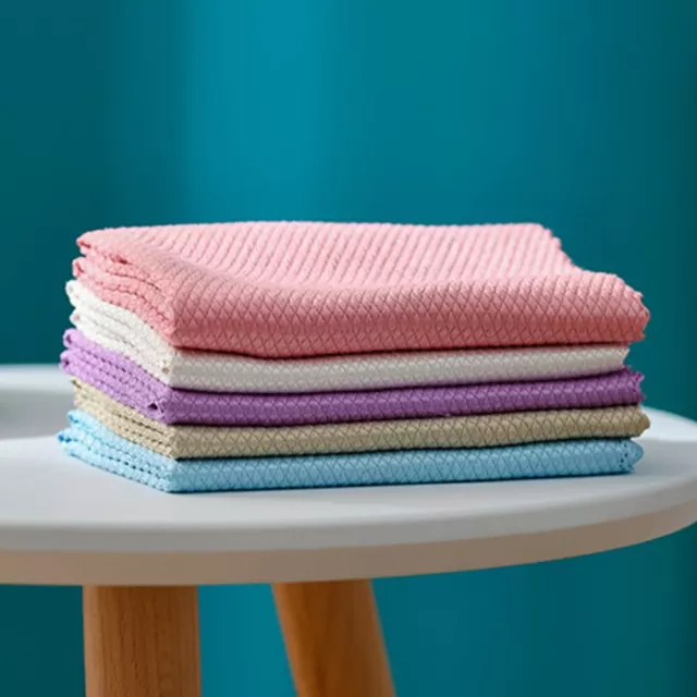 5PCS 30cm x 40cm Nano Scale Streak-Free Miracle Cleaning Cloths Reusable