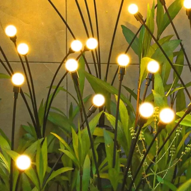 LED Solarleuchte 2er Set Solarleuchten Gartenleuchten Kugeln mit 2 Modi Warmweiß