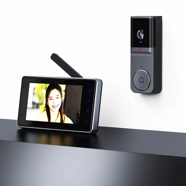 Gitekain Videocitofono Wireless HD A Batteria – Campanello Intelligente Con Audio Bidirezionale, Rilevamento Movimento E Visione Notturna