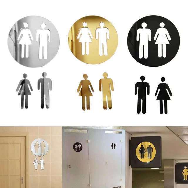 MEN WOMEN RESTROOM Signs, Graphical Symbols Pictogram Toilet Door ...