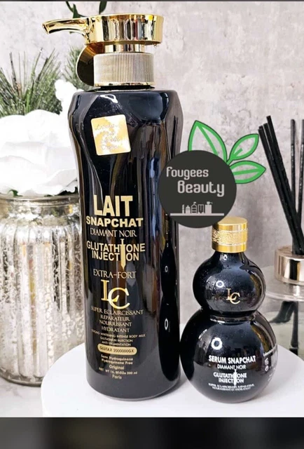 Kit Crème Et Sérum Blanchissant Snap Chat – à L'Acide Kojique Et Gluta – FPS 5 – 500ml