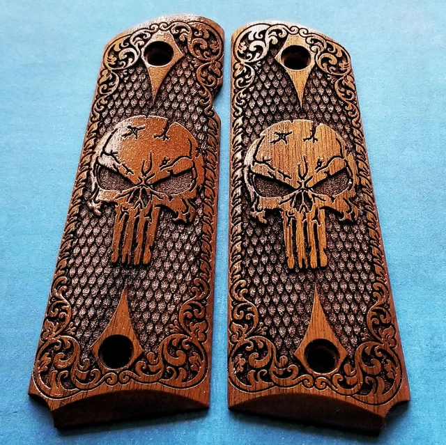 1911 custom engraved imitation ivory scrimshaw grips American Flag Eagle
