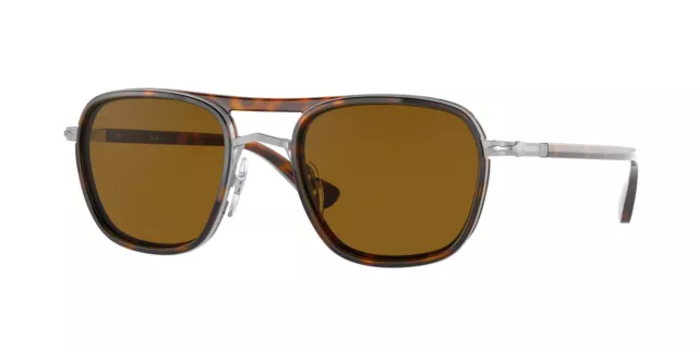 PERSOL PO2484S 114433 Pillow Gunmetal-Havana Brown 52 mm Unisex Sunglasses