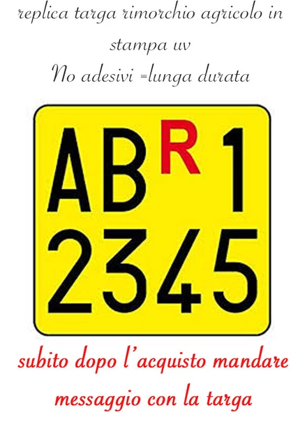 Targa Ripetitrice Agricola In Alluminio Giallo Reflex - Personalizzabile | Made In Italy - Foto 4