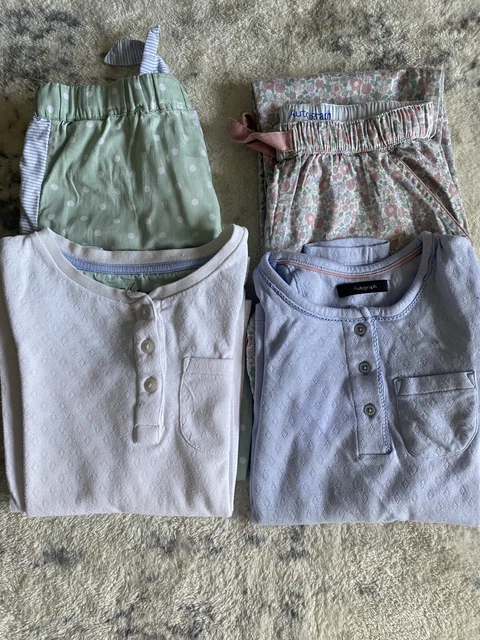 2 X Pair Of M&S Girls PJs Nightwear Age 7-8