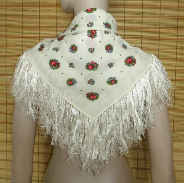 PANNO COSTUME COLORATO - SPALLINE - LANA/POL. - VINTAGE - COME NUOVO - 49x49 cm